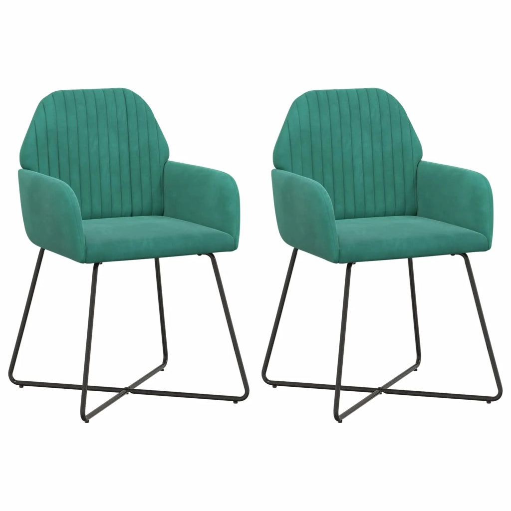 Sedie da pranzo 2 pz Velluto Turchese 55 x 50 x 84 cm 42034374