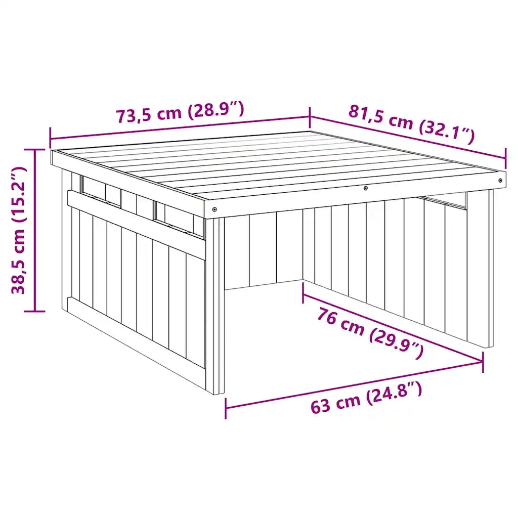 Garage per tosaerba Marrone 73.5 x 81.5 x 38.5 cm 42013030