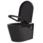 Copriwater bagno in ceramica a parete vaso sospeso nero 02_0003573
