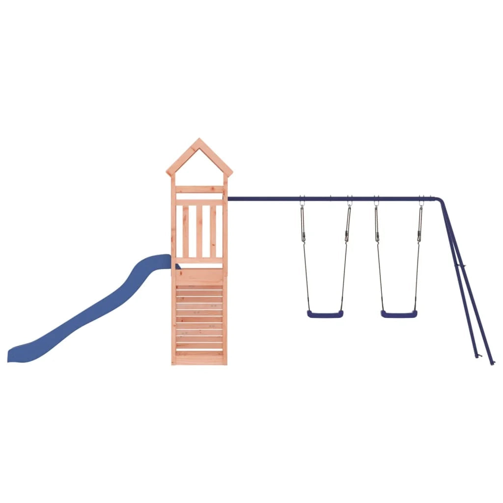 Area giochi all'aperto con altalene scivolo e robuste strutture per arrampicarsi  giochi da giardino 495 x 186 x 214 cm legno massello di abete Douglas 02_0004974