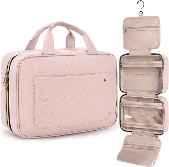 Supporti per toilette appesi - Asciugamani per viso trasparenti per make-up e prodotti per la toilette - Rosa - M - 1 pezzo