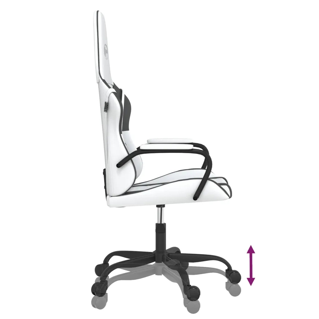 Sedia da Gaming | Sedia da e-sports Bianco e Nero in Similpelle