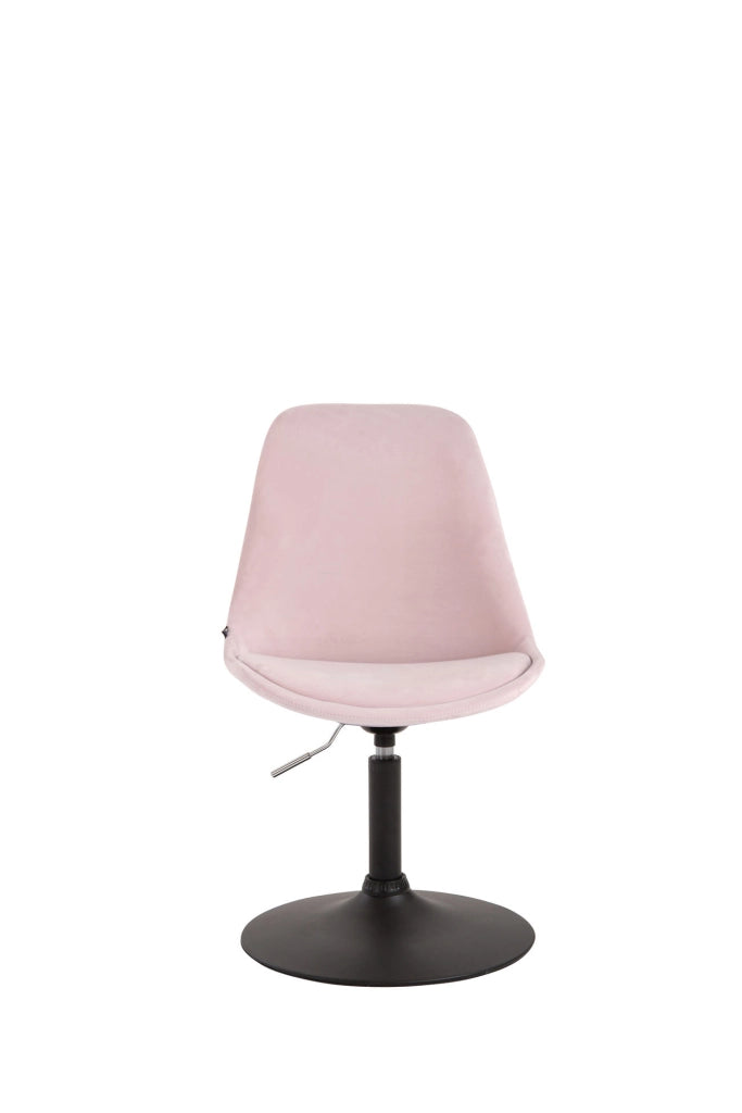 Sedia da pranzo Maverick in velluto rosa,nero