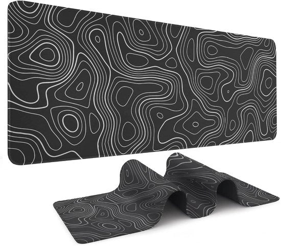 Matrice per tastiera e mouse - Progettato con contorni del terreno - Dimensioni extra grandi - Base antiscivolo - Bordo rigido - Adatto per tastiere e mouse - Matrice per tastiere e mouse - Ideale per uso domestico e ufficio - 400*900*2MM