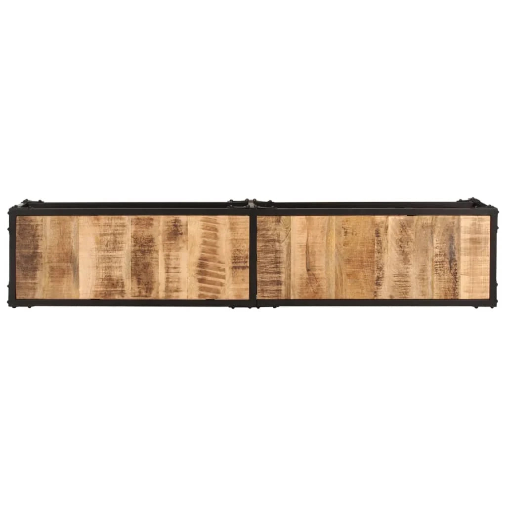 Mobile TV multimediale mensola TV credenza TV sala da pranzo soggiorno camera da letto 150 x 30 x 41 cm legno massello di mango marrone 02_0025963