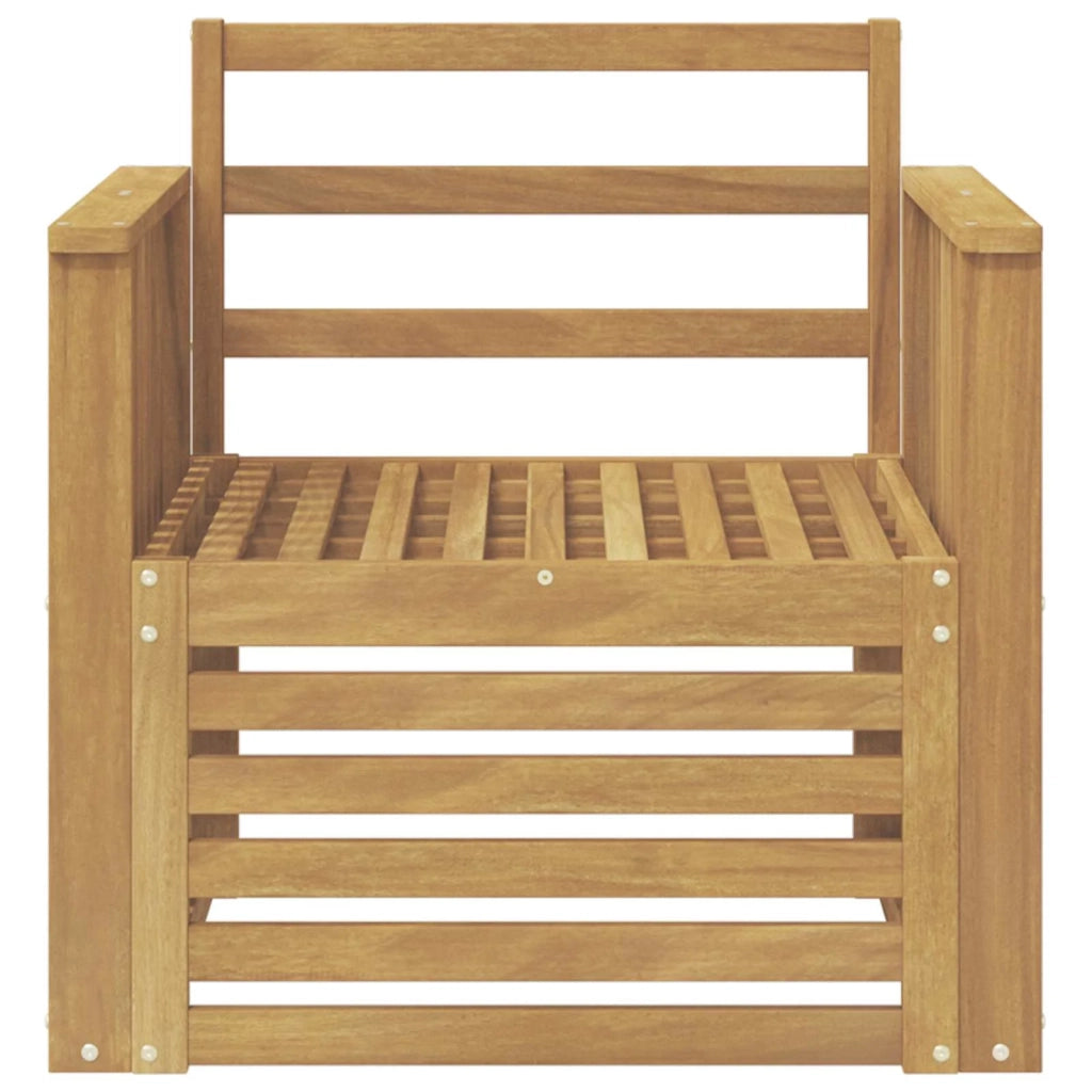 Set di divani da esterno-Sofa da giardino Legno di Acacia Massello Bianco 152811