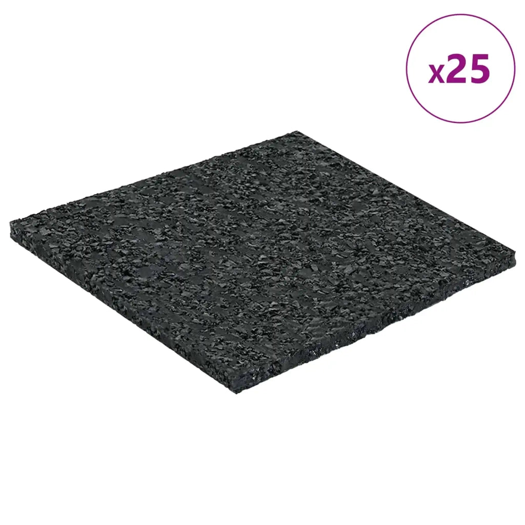 Pad per patio in granuli di gomma Nero 9 x 9 x 0,3 cm Gomma 42027230