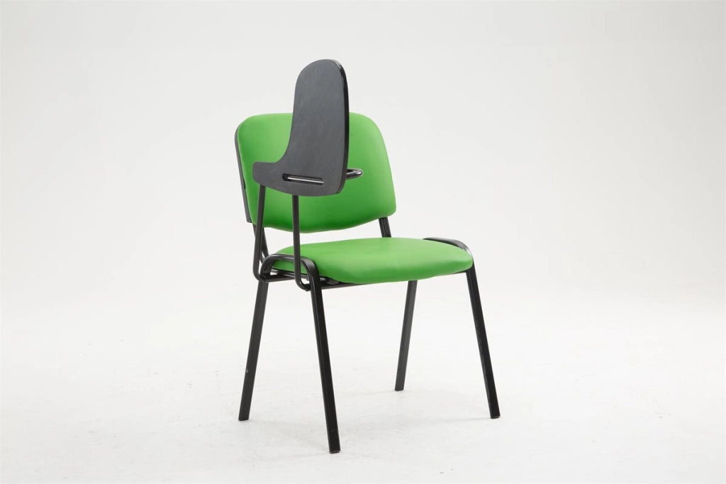 Sedia Ken in similpelle con tavolino ribaltabile verde