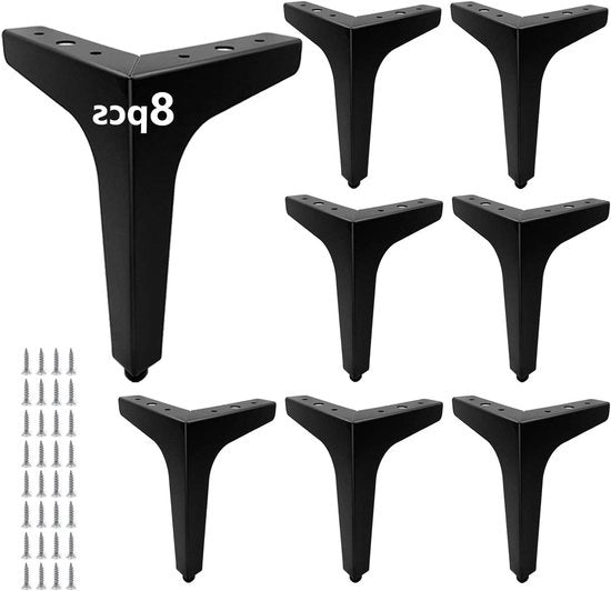 Piedi salotto in legno - 8 pezzi - sostegni tavolo - sostegni banco - rialzo sedile - piedi tavolo - 15 cm - regolabili o sostituibili
