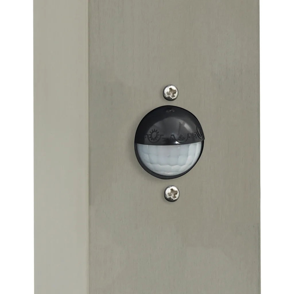 Lampioni a dissuasore con sensore e presa 3 pz 50 cm Acciaio Inox IP44 4006066