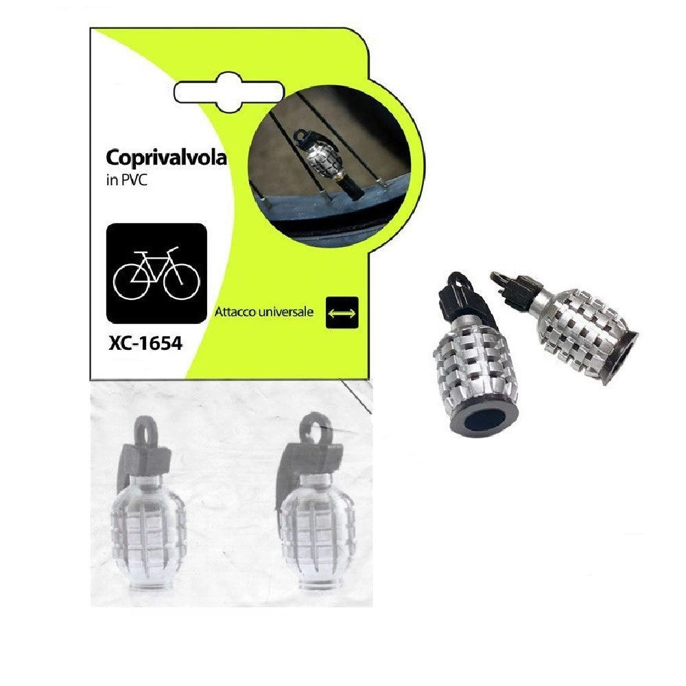 Trade Shop - Coprivalvola Pvc Tappo Valvola Forma Di Granata Bici Attacco Universale Xc-1654 -
