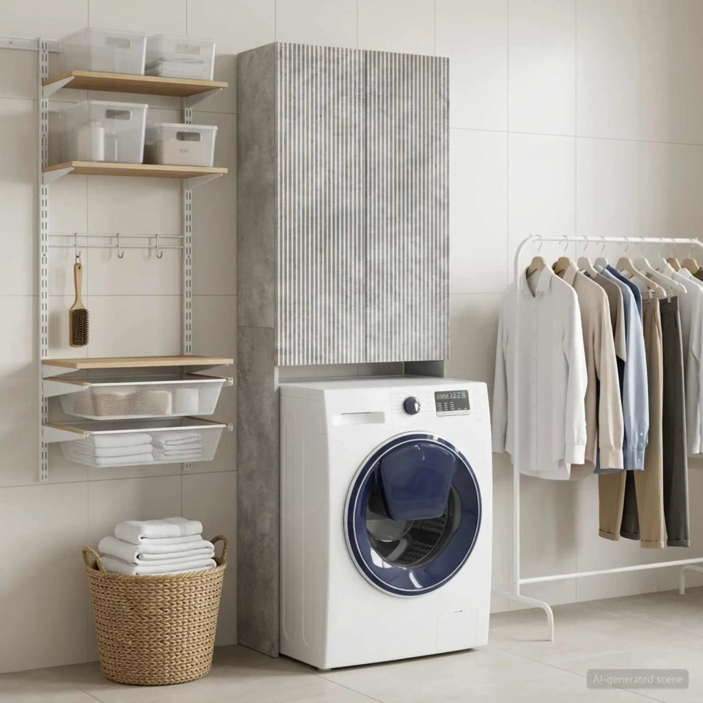 Mobile Bagno ARNHEM Grigio Cemento 66 x 25,5 x 190 cm 896698