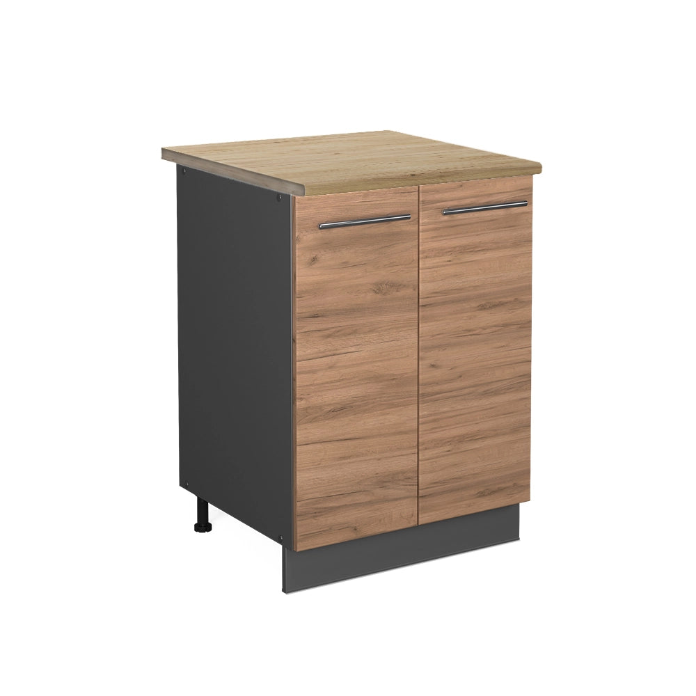 Mobiletto base cucina Fame-Line Rovere dorato/Antracite 60 cm, PL Rovere Vicco