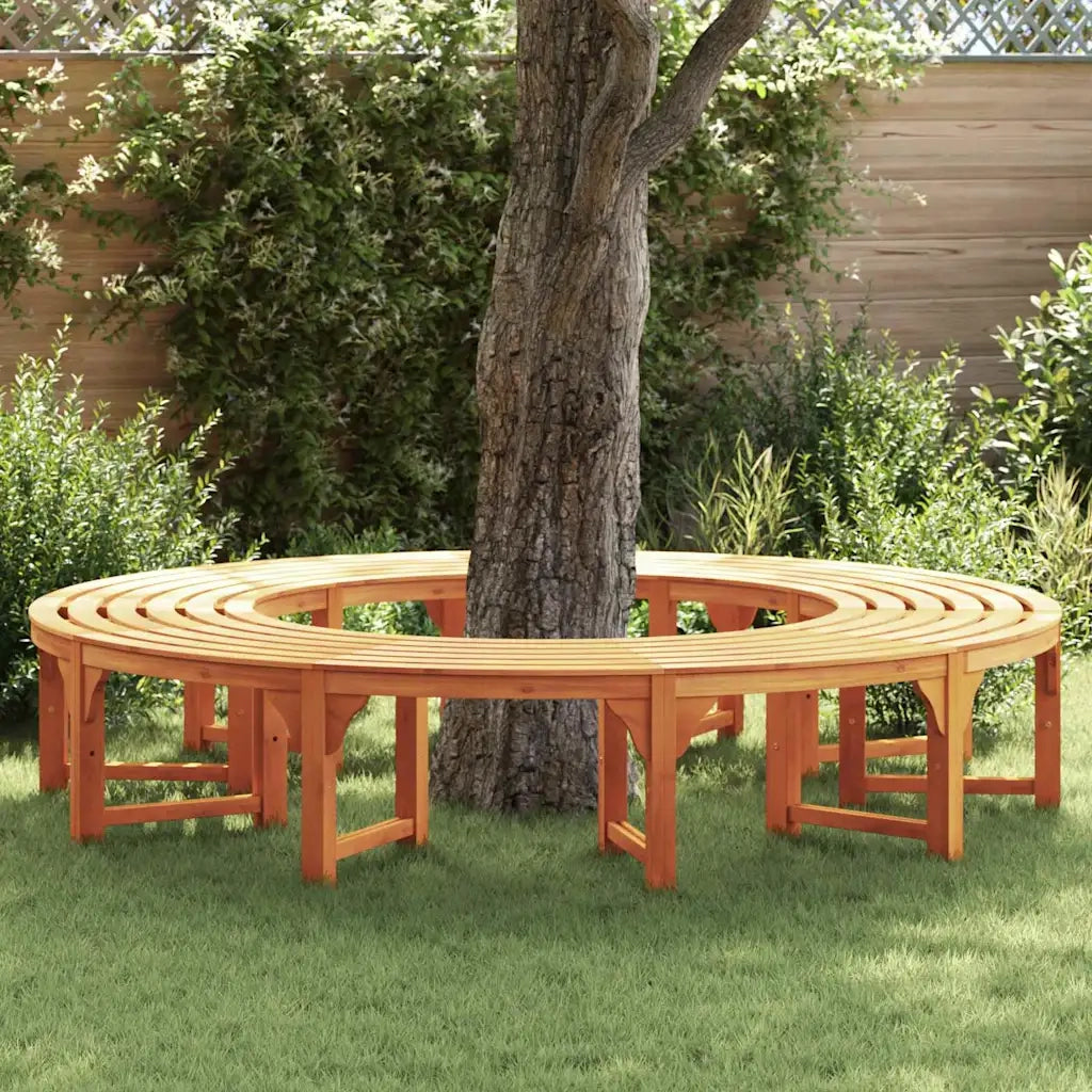 Panchina per Alberi 2 pcs Naturale 160 x 80 x 45cm 3324836