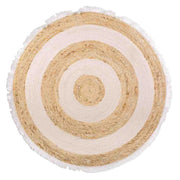 Tappeto marrone in fibra naturale intrecciato a mano d100x1h