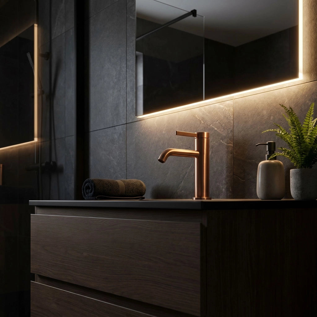 Rubinetto Da Bagno Rea Rivo Brush Copper