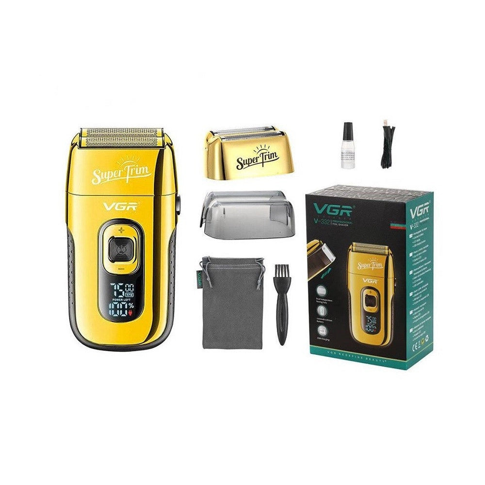 Trade Shop - Rasoio Elettrico Uomo Barba E Corpo Batteria Vgr 332 Per Pelli Sensibili Prof -