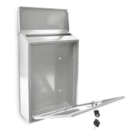 Cassetta postale dal design contemporaneo bianca da parete per esterno da giardino 1013007