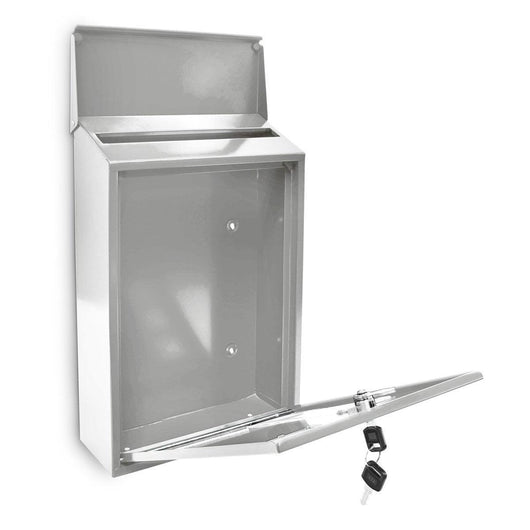 Cassetta postale dal design contemporaneo bianca da parete per esterno da giardino 1013007