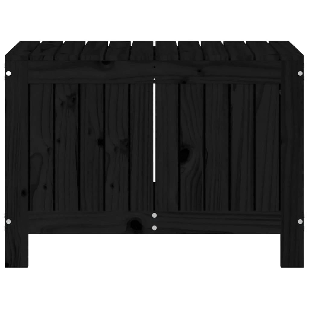 Cassapanca da giardino/box 76 x 42,5 x 54 cm legno massello di pino nero 02_0013115