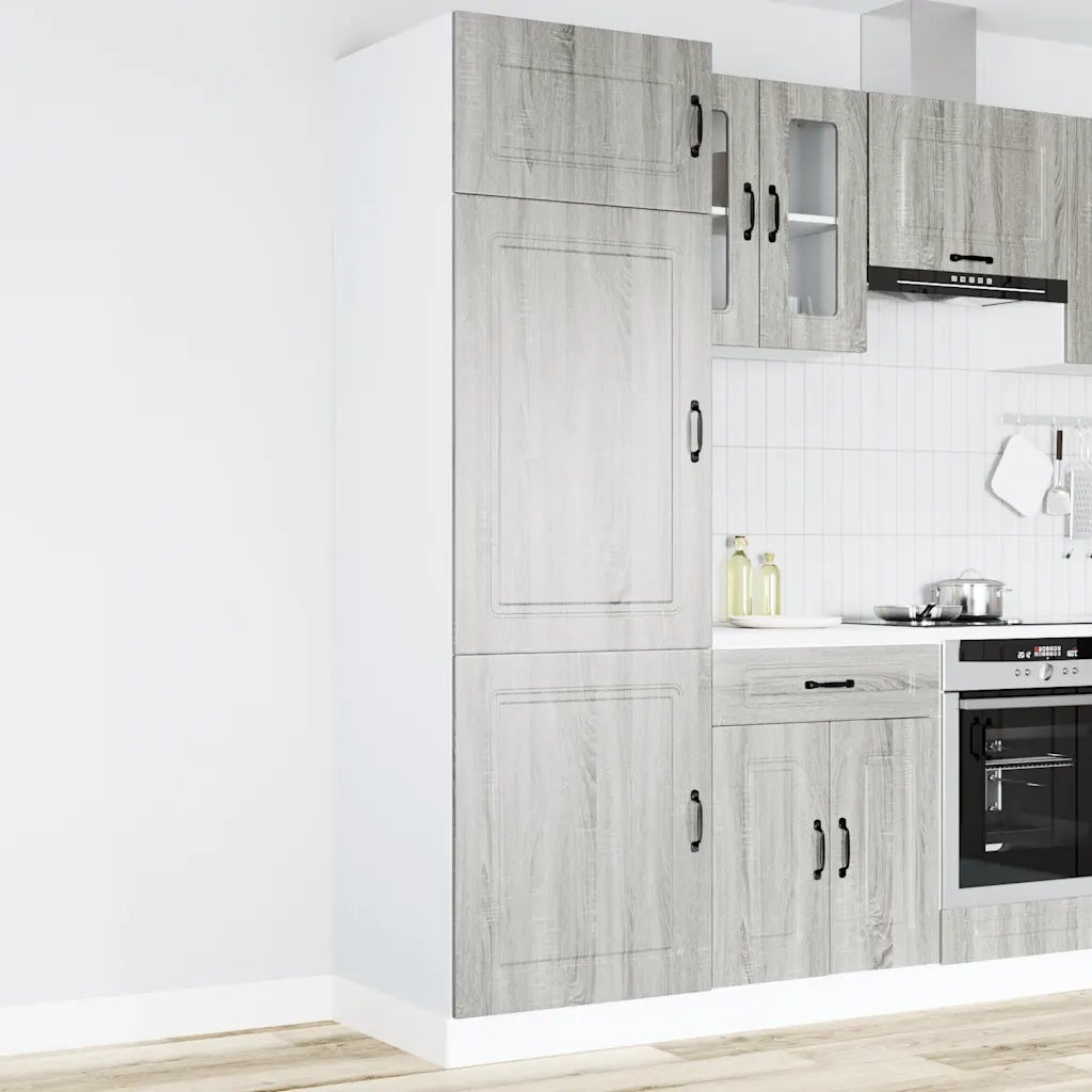 Armadio da Cucina Kalmar Grigio Sonoma in Legno Multistrato