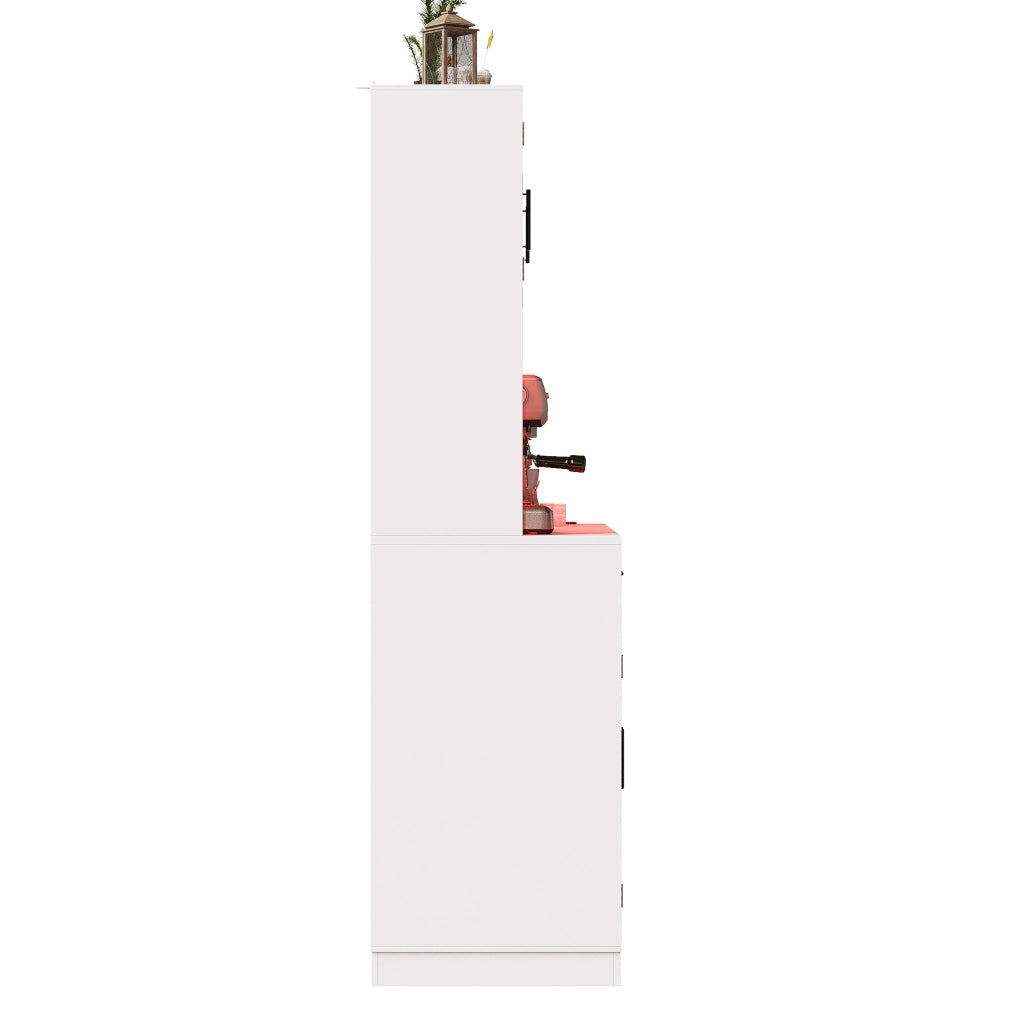 ARMADIO Contenitore 110x38x180 cm MDF Bianco con LED e prese USB