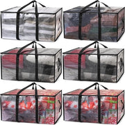 Borse da trasporto - Grande scatole per traslochi e borse da trasporto - Borse extra grandi con cinghie per spalle, chiusure a righello e maniglie - Ideali per il trasloco di appartamenti universitari, decorazioni natalizie, 6-pack, 73x35x37cm