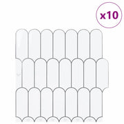 Piastrella Piuma 10 pz Bianco e Grigio 30 x 30 cm CFW1907643