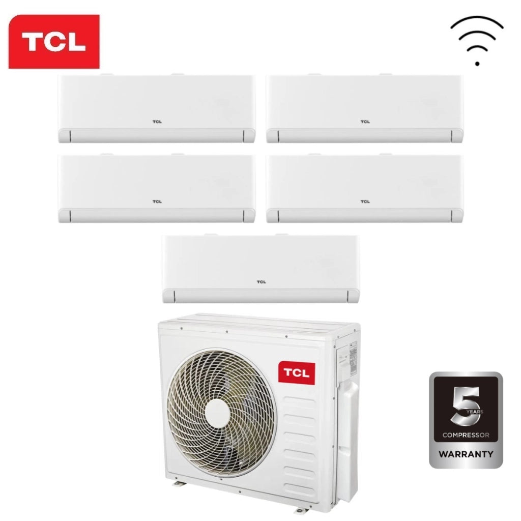 Condizionatore Penta Split TCL BreezeIN P5 9+9+9+9+12 con MT4250 R-32 Wi-Fi Integrato