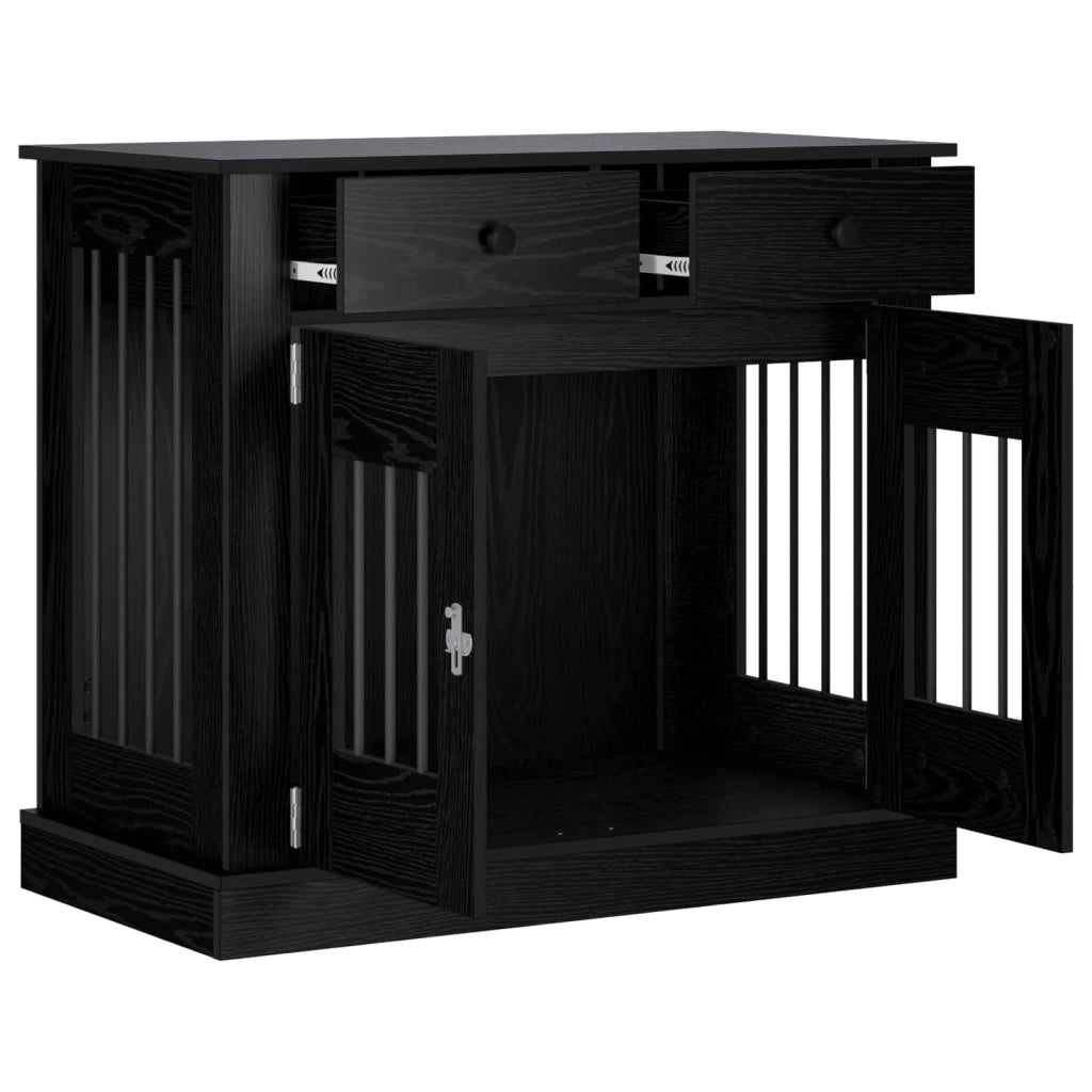 Mobile da cassa per cani Rovere Nero 90 x 47,5 x 80 cm 8014773