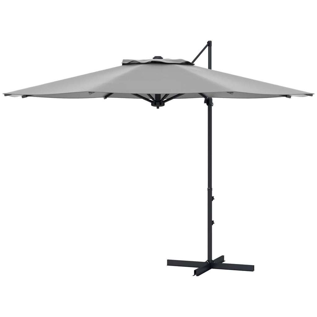 Ombrellone da giardino inclinabile e girevole ¨C zephmum ¨C 3 m, grigio scuro