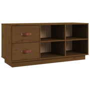 Panca portascarpe/stivali cassettiera scaffale mobiletto portaoggetti per ingresso 100 x 34 x 45 cm legno di pino massello marrone 02_0022977