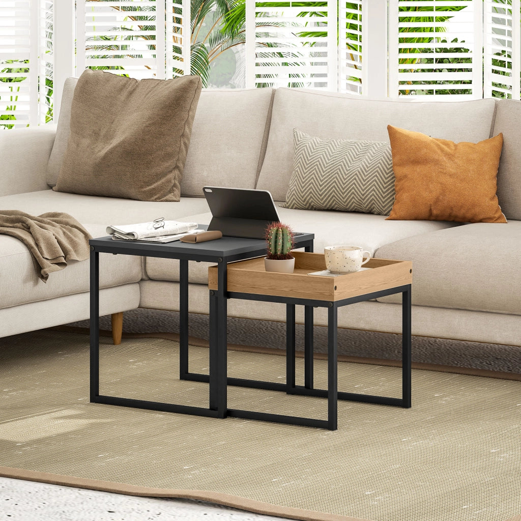 Tavolino da caff¨¨ ¨C zephmum ¨C nero, rovere