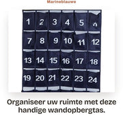 Organizzatore di parete per 30 cassette - Ospita telefoni e accessori - Dimensioni 79 x 60 cm