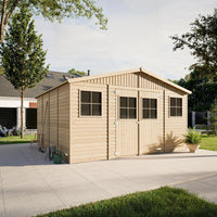 Casa da giardino in legno H246x418x420 cm/16 m?² - TIMBELA M330