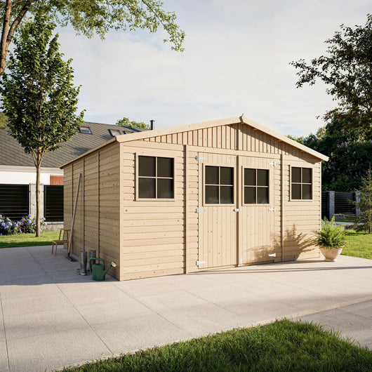 Casa da giardino in legno H246x418x420 cm/16 m?² - TIMBELA M330