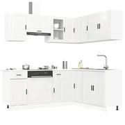 Set Mobili da Cucina 11 pz Porto Bianchi Lucido in Truciolato
