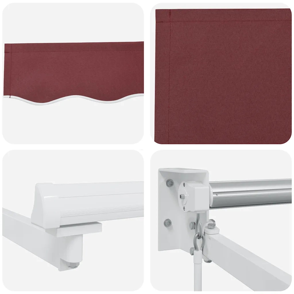 Tenda da Sole Retrattile Manuale Bordò 450x300 cm 3215296