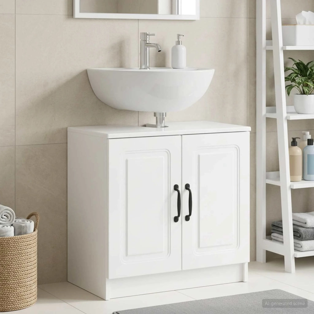 Armadio per Lavabo da Bagno UTRECHT Bianco Lucido 897669