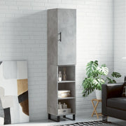Credenza Grigio Cemento 34,5x34x180 cm in Legno Multistratocod mxl 125622