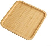 Piattaforma di servizio in bambù - Dimensioni 25 x 25 x 1,5 cm - Facile da pulire - Piatto per servire