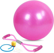 Pezziball per esercizio yoga e Pilates con pompa anti-burst 45 cm, 2 pezzi, colore rosa