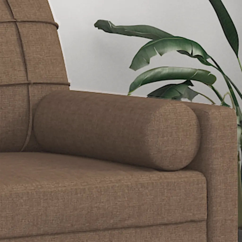 Cuscini Decorativi 2 pz Marrone ?15x50 cm in Tessuto CFW7430266