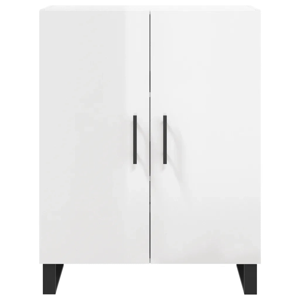 Credenza-Buffet-Armadio da cucina 69,5x34x90 cm in Legno Multistrato Bianco Lucido 804231