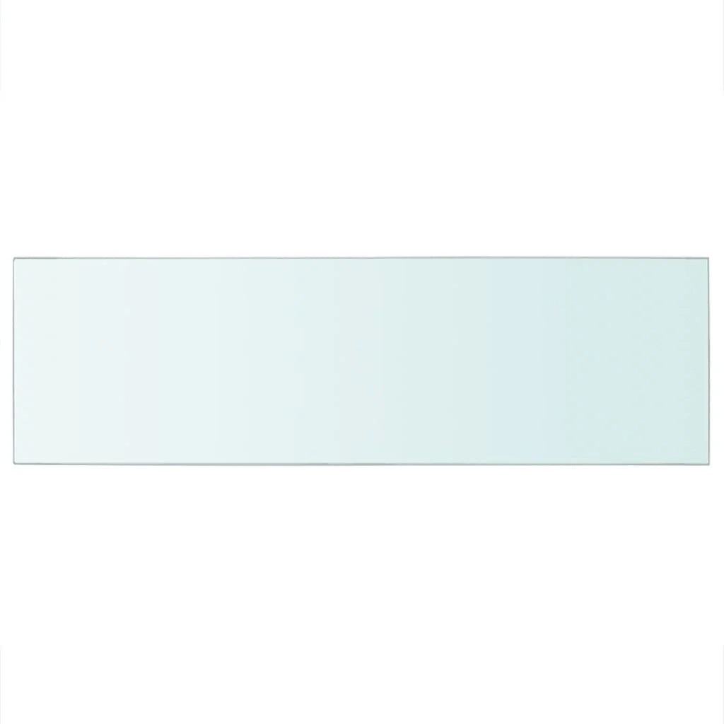 Elegante pannello per mensola in vetro trasparente 80 x 25 cm 2702200/2