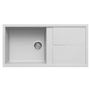 Lavello Elleci Incasso 1 vasca 100x50 Unico 480 Granitek Bianco LGU48068