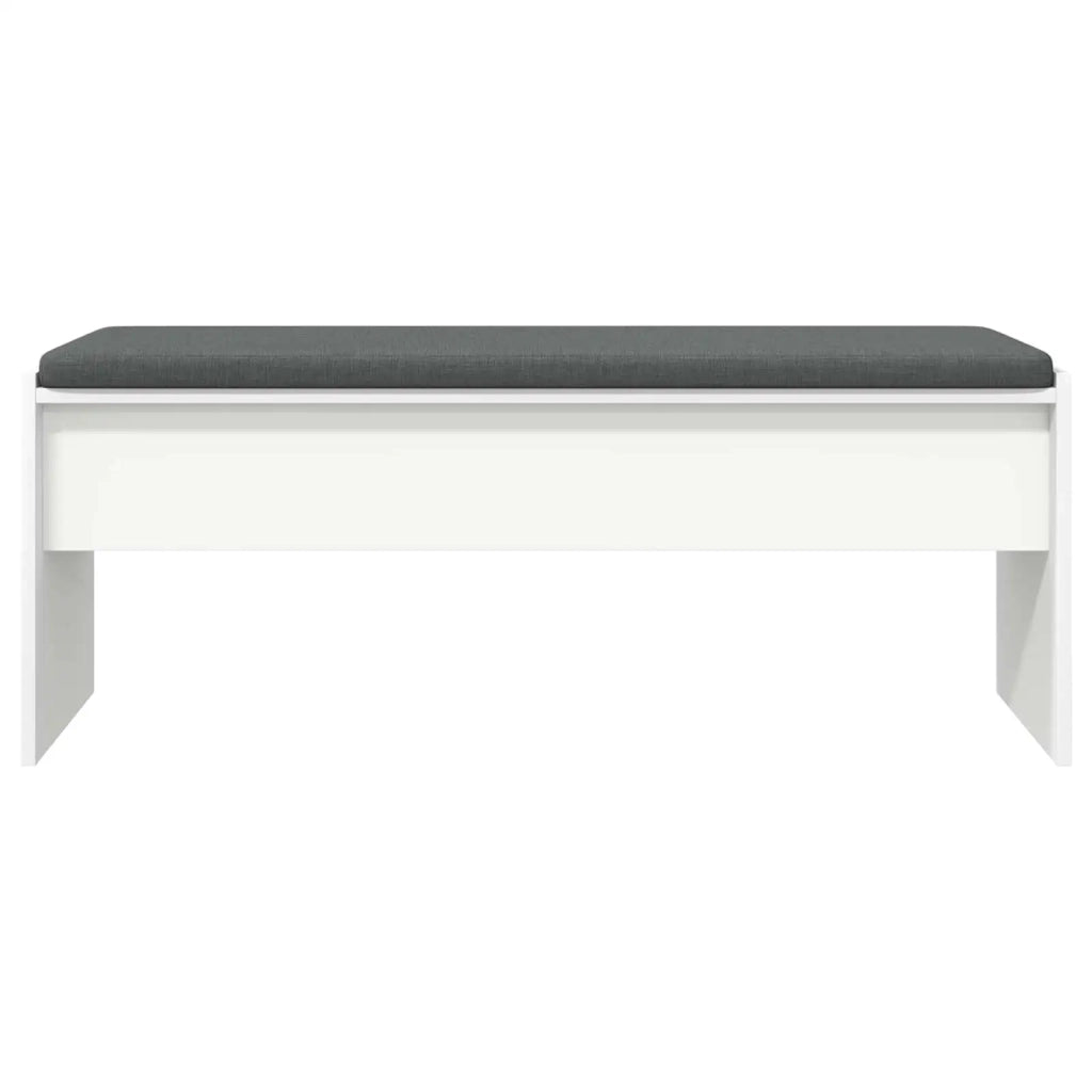 Panca per ingresso con cuscino Bianco 103 x 38 x 40 cm 891560