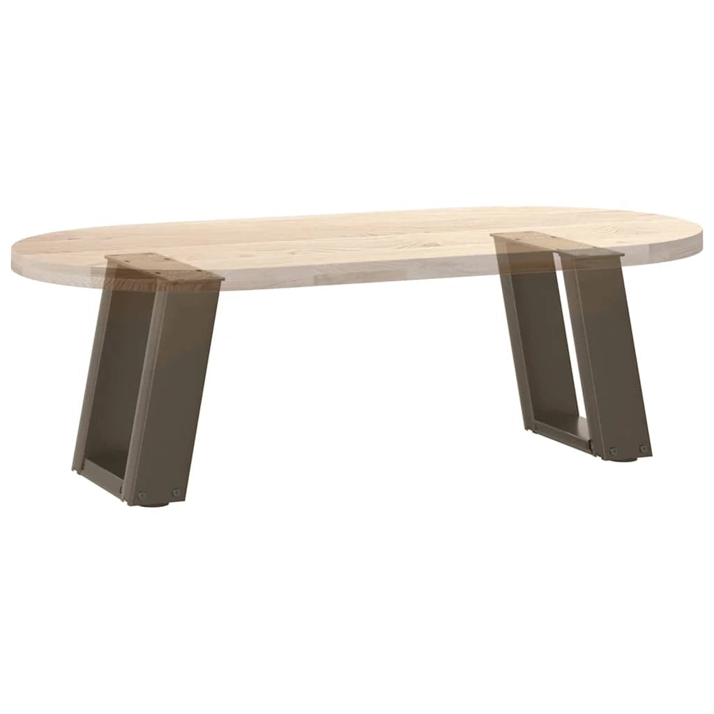 Set di 2 gambe per tavolino da caffè angolate a forma di U dal design moderno 30 x 30 cm con piedini livellatori in acciaio naturale 02_0057024