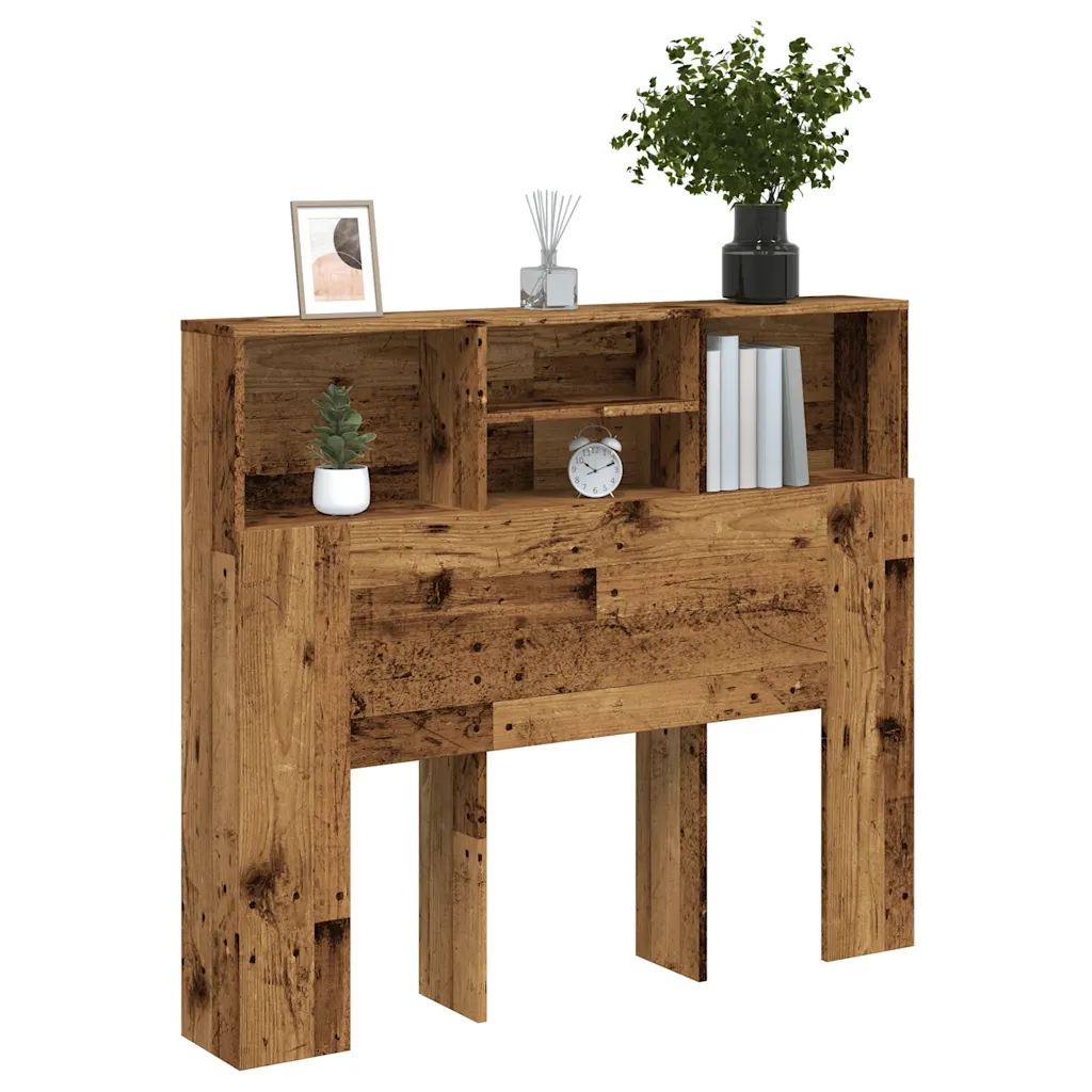 Testiera | Testata con Contenitore Legno 120x19x103,5 cm in Truciolato
