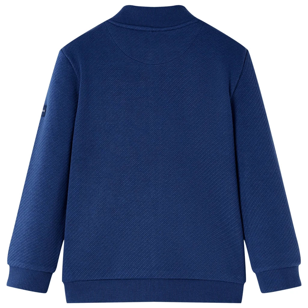 Felpa per Bambini con Cerniera Blu Marino 104cod mxl 133848